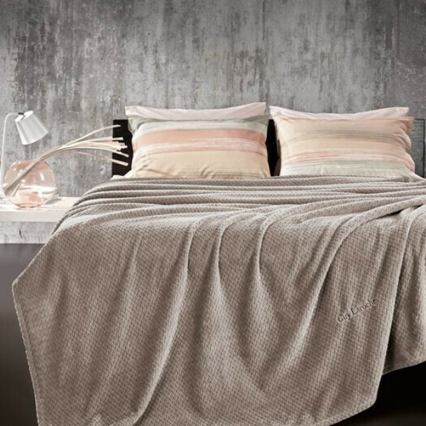 Guy Laroche Rombus Κουβέρτα Fleece Υπέρδιπλη 220x240 1113086121013 Wenge