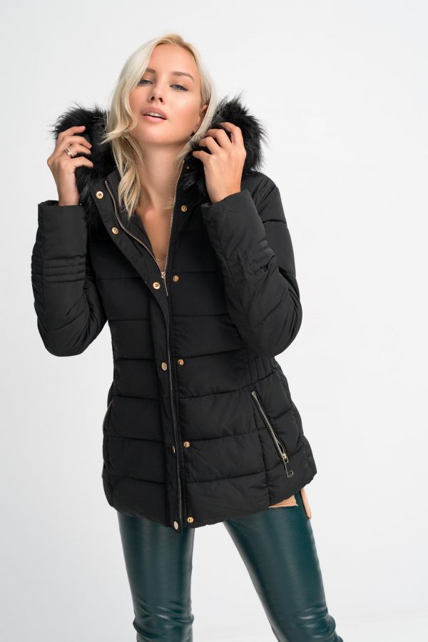 ALESANDRA COLLECTION Μπουφάν Α2005 ΜΑΥΡΟ - Image 3